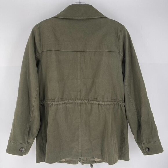 ModCloth Size M Army Green Escape Into Nature Full Zip Utility Jacket - Picture 3 of 4